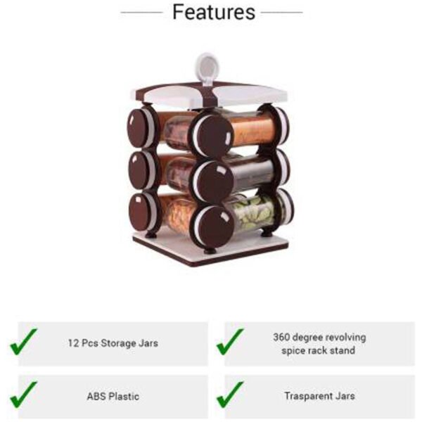 2036_6_567300f5-3302-4a9f-989b-490308307dbb.jpg Spice jar Set - Food Grade Plastic 12pcs Spice jar (Brown Box)