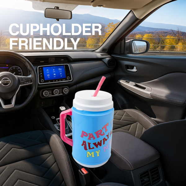 20370_48dad09b-c3d3-48ab-8029-a45d49af335e.png Insulated Mug with Lid Handle Flexible Straw with Cap (709 ML)