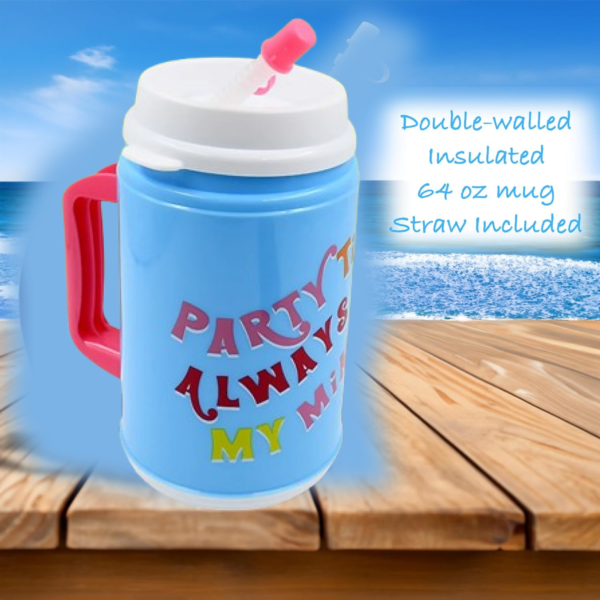 20371_717ecfdb-6286-467f-81d9-9ab5cdfdbb7a.png Insulated Mug with Lid Handle Flexible Straw with Cap (709 ML)