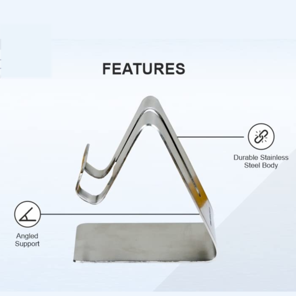 Stainless Steel Universal Mobile & Tablet Stand Holder - (1 Pc)