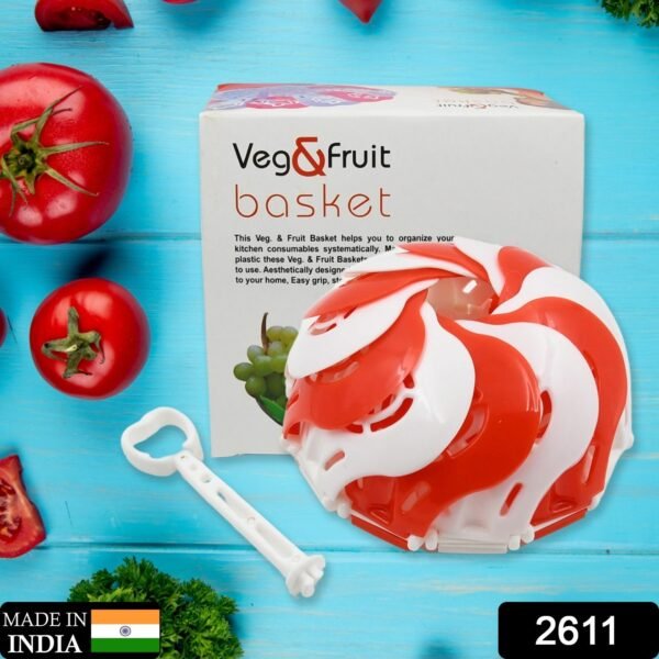 Folding Fruit Basket Hanging Stand – Lotus Shape Tray for Fruits & Vegetables (1 Pc)