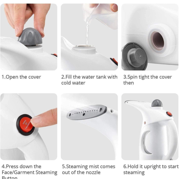 20406.png Portable Handheld Garment & Facial Steamer (1 Pc)