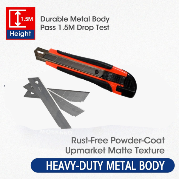 20488.png Heavy Duty 18mm Cutter Knife Set with Extra Blades for Office & Home