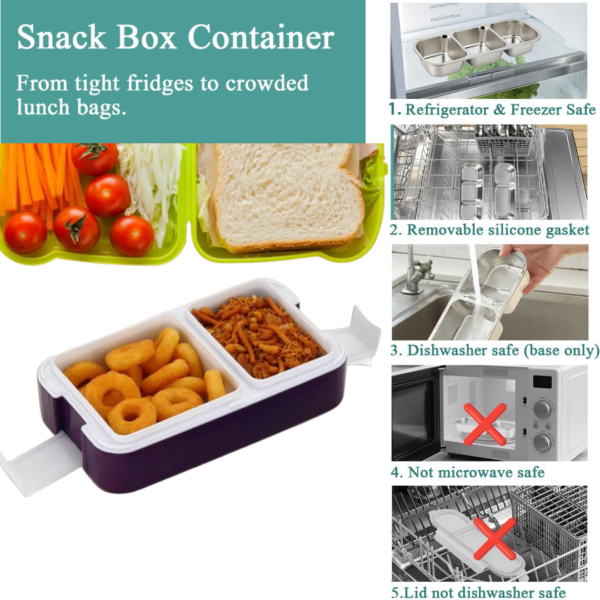 20509.png Leak-Proof Airtight Lunch Box with Spoon, 2 Compartments