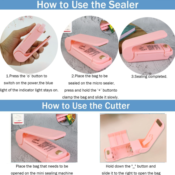 Mini Plastic Bag Sealer – Portable Heat Sealing Machine (Battery Operated / 1 Pc)