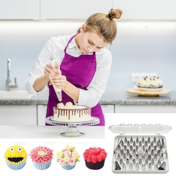 20521.png Cake Nozzle Set for Pastry Decorations (55-Piece)