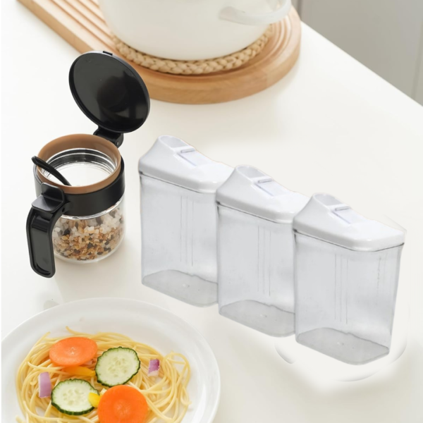 20616.png Kitchen Storage Jars & Container Set 3pc , Transparent Jar Set For home & Kitchen Use