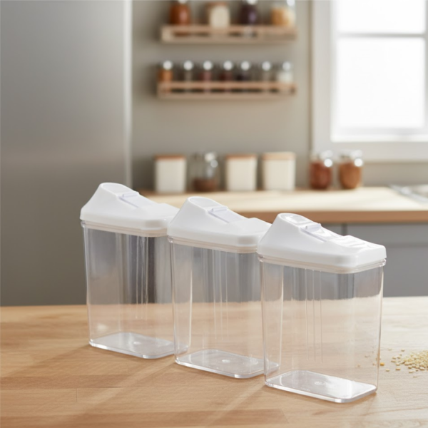 20619.png Kitchen Storage Jars & Container Set 3pc , Transparent Jar Set For home & Kitchen Use