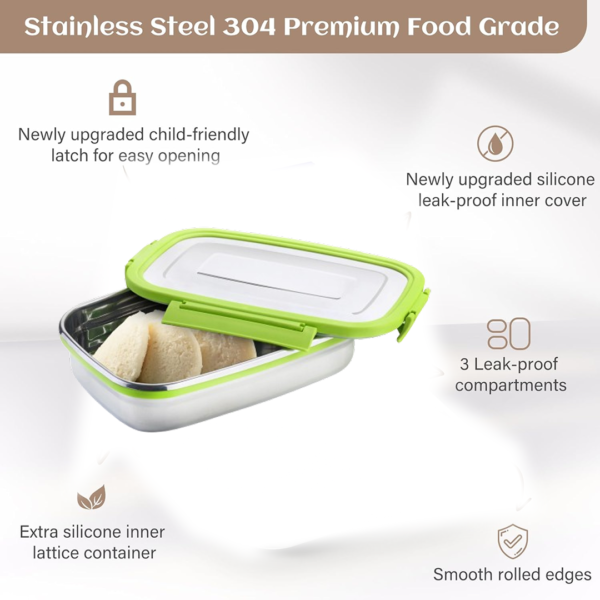 20669.png Ganesh Junior Stainless Steel Lunch Pack for Office & School Use