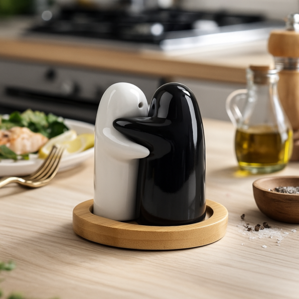 Salt and Pepper Seasoning and Spice Shakers Cute Plastic (2 Pcs Set)