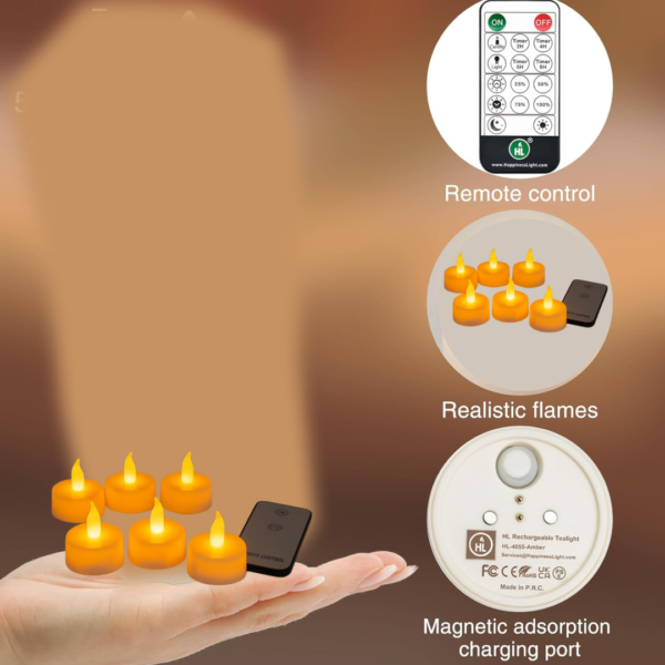 20803.png Premium 6 Piece LED Flameless Candle Light Set with Remote Control