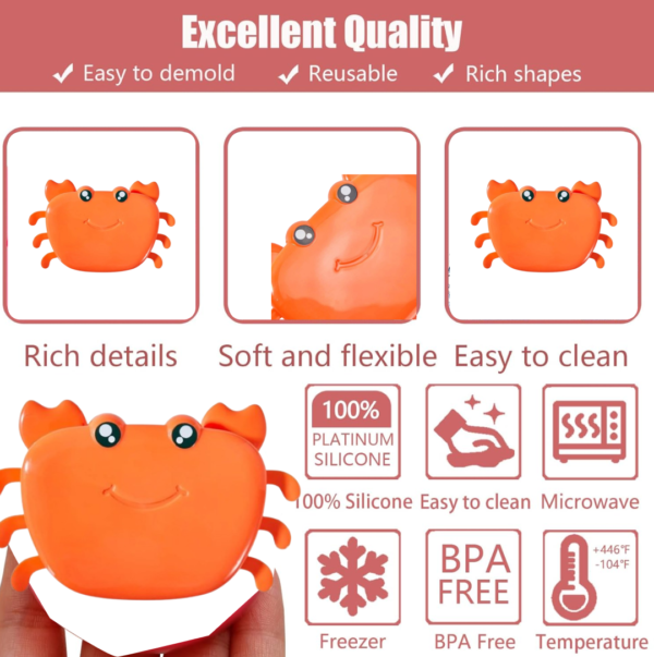 20804.png Crab Ice Mold – Silicone Ice Cream & sicle Mold for Kids (1 Pc)