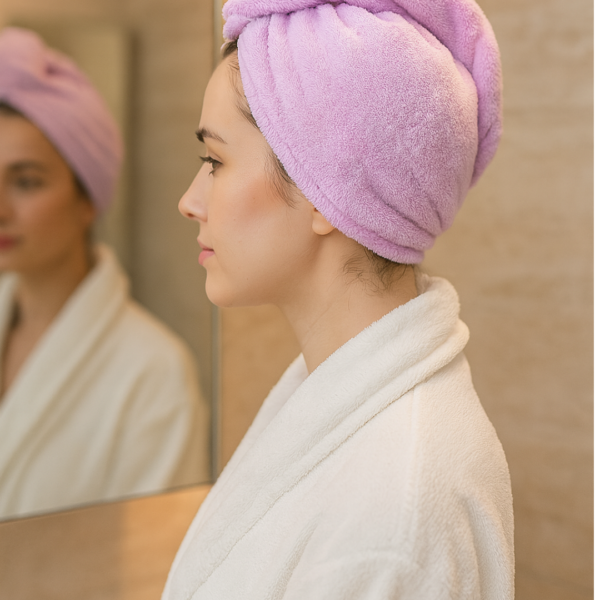 Quick Turban Hair-Drying Absorbent Microfiber Towel (1 Pc / Mix Design)