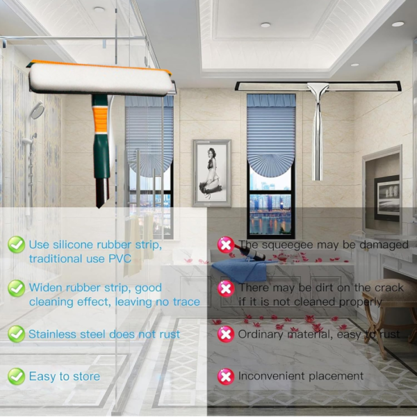 3-in-1 Glass Wiper – Multi-Surface Cleaner for Home & Office