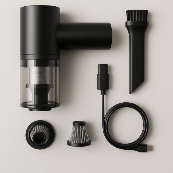 2 in 1 Wireless Vacuum Cleaner – 120W Handheld USB Rechargeable for Home & Car (1 Pc)