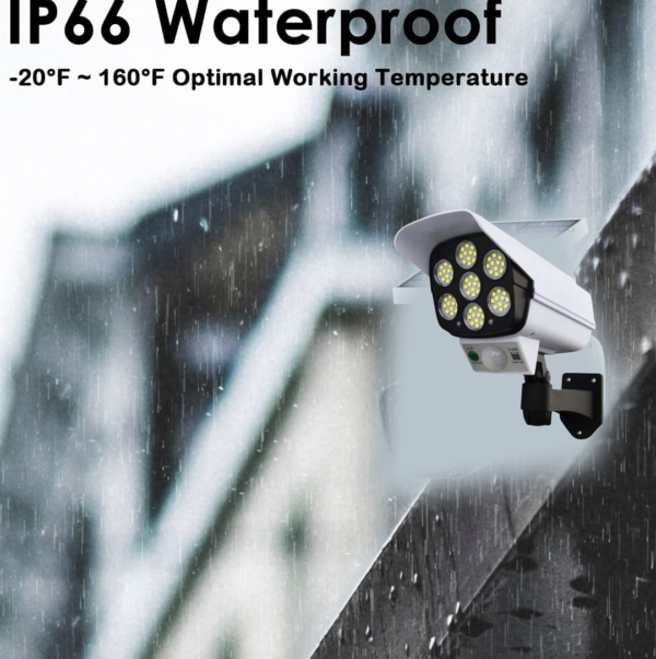 Solar Light Outdoor Motion Sensor Security Camera Shaped Dummy Wall Lamp (1 Pc)