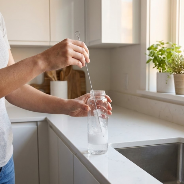 Stainless Steel Straw Cleaning Brush Drinking Pipe, 23mm 1 pcs