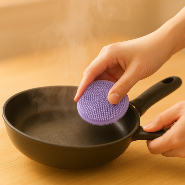 Silicone Dish Scrubber Sponge Mildew Free, Non Stick, Heat Resistant
