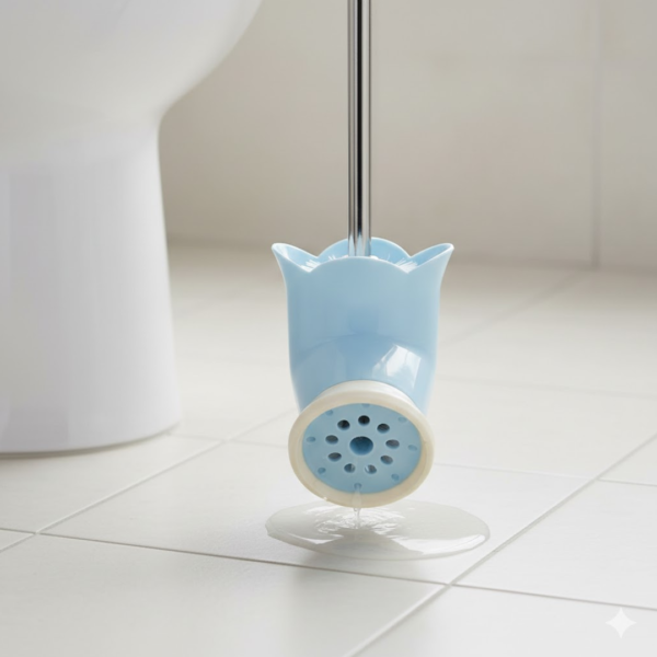 Toilet Plastic Brush with Holder Stand Western and Indian Toilet Bathroom Cleaning