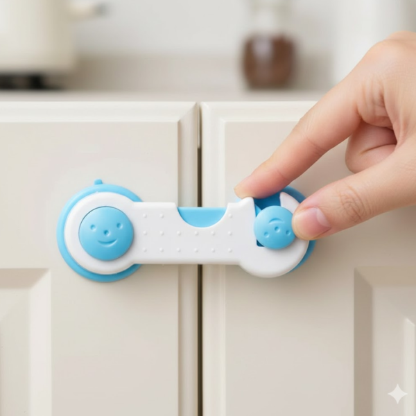 2092621022.png Child Safety lock Proofing for Cabinet Toilet Seat Fridge Door Drawers ( 1 pc)