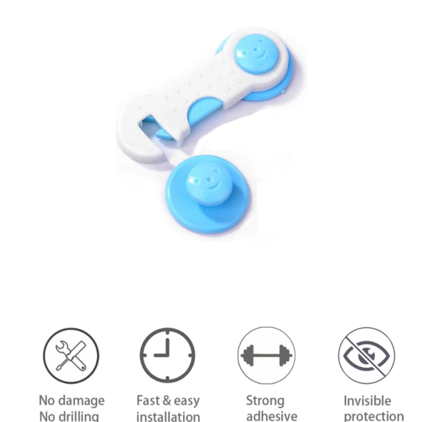 2092621026.png Child Safety lock Proofing for Cabinet Toilet Seat Fridge Door Drawers ( 1 pc)