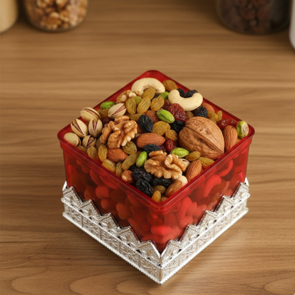 Ruby Dry fruit Storage Container - Attractive Design Box for Home & Kitchen