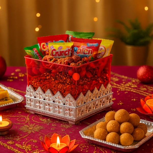 Ruby Dry fruit Storage Container - Attractive Design Box for Home & Kitchen