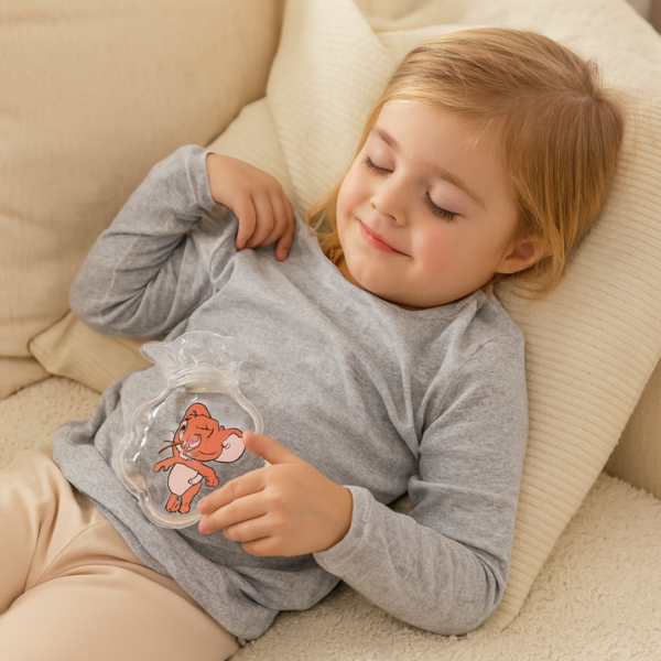 Transparent Multi-Design Hot Water Bag with Cover for Pain Relief