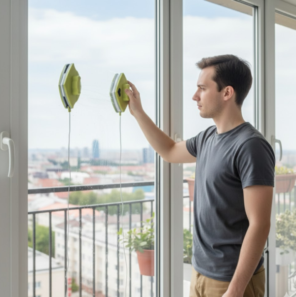 2092621120.png Double face glass cleaner Window Squeegee, Magnetic Window Washing Equipment.