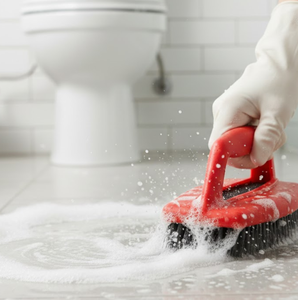 2092621174.png Bathroom Brush with abrasive scrubber for superior tile cleaning