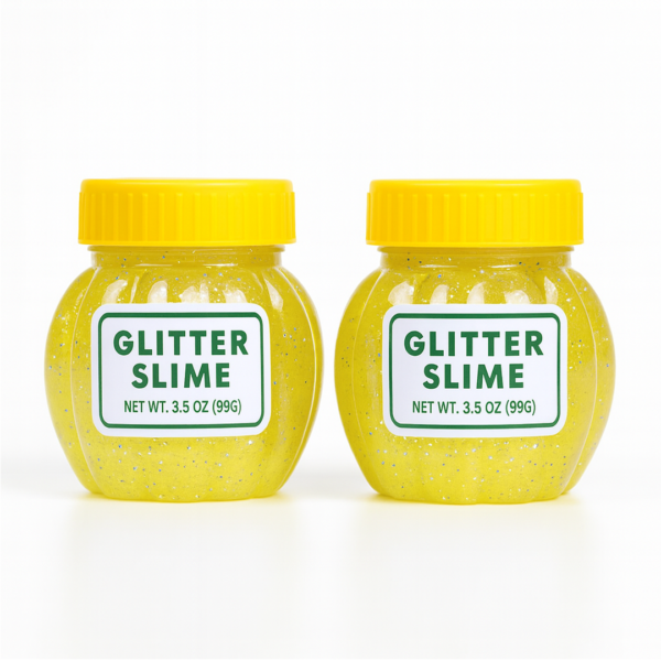 Soft Jar Slime Combo of Glitter Slime and Crystal Slime