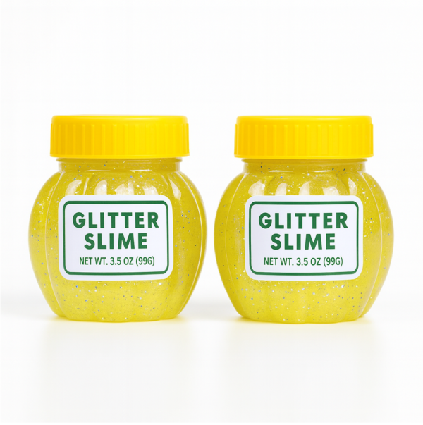 Soft Jar Slime Combo of Glitter Slime and Crystal Slime