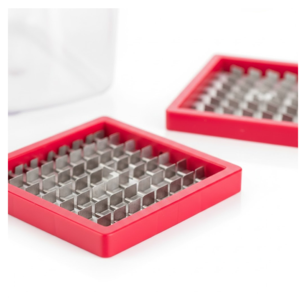 Ganesh Plastic Chopper Vegetable and Fruit Cutter, Red