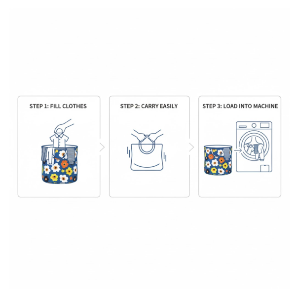 Canvas Laundry Bag, Toy Storage, Laundry Storage