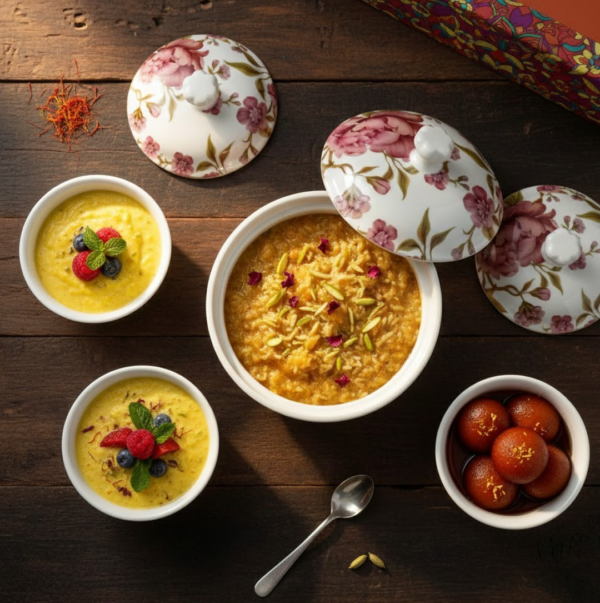 2092621283.png 5 Pc Pudding Set used as a cutlery set for serving food purposes and sweet dishes