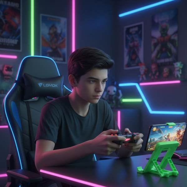 2092621359.png Adjustable 4 Steps Foldable Mobile Stand Holder (1 pc)