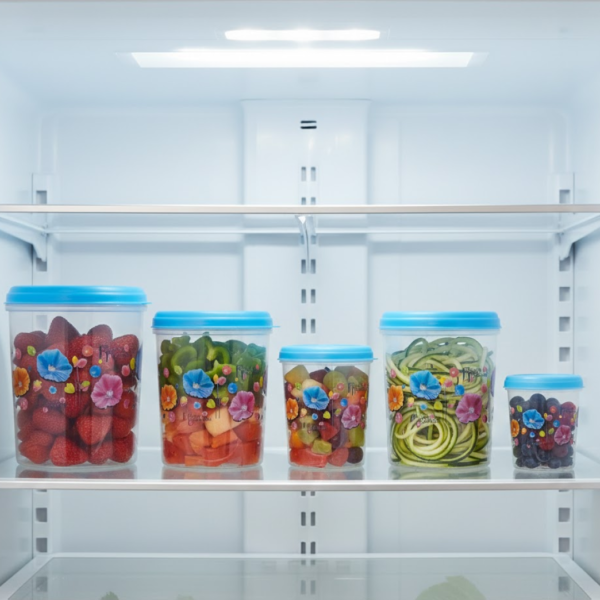 2092621370.png Plastic Transparent Container Air Tight Dabba Set (3000ml, 2000ml, 1000ml, 750ml, 500ml)