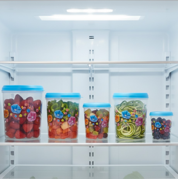 2092621370.png Plastic Transparent Container Air Tight Dabba Set (3000ml, 2000ml, 1000ml, 750ml, 500ml)