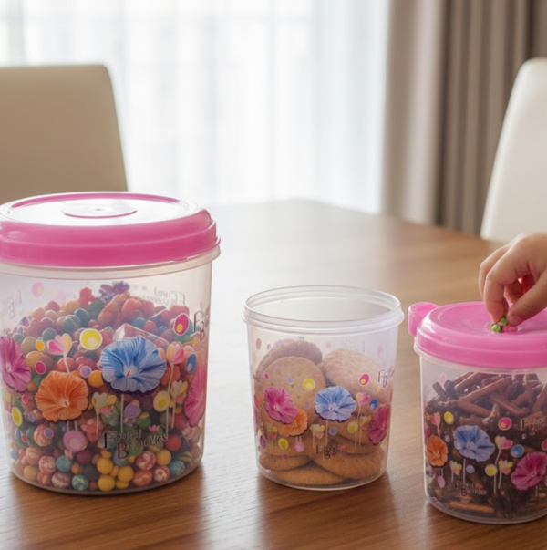 2092621371.png Plastic Transparent Container Air Tight Dabba Set (3000ml, 2000ml, 1000ml, 750ml, 500ml)