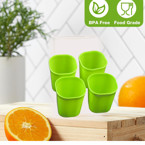 Plastic Drinking Glass Set For Drinking Milk Water Juice (Pack of 4)