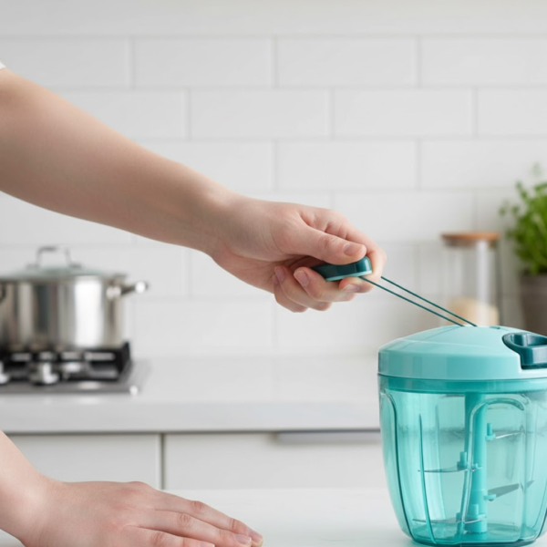 Manual Stainless Steel Handheld Vegetable Chopper with 5 Blades (750 ml)