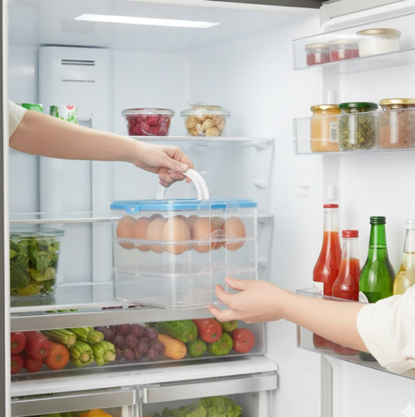 2092621399_f03e463c-912e-4e24-8189-43e95fcc0d6c.png 3-Layer Plastic Refrigerator Egg Storage Box (36 Grid)