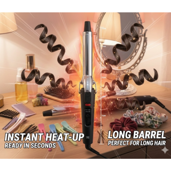 Hair Curling Iron Rod for Women (black), Hair accessories