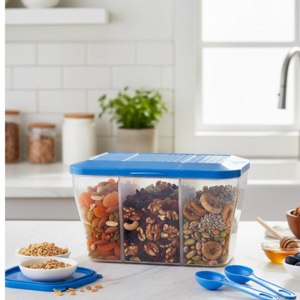 Plastic Square Storage Organiser Container (750ML Capacity)