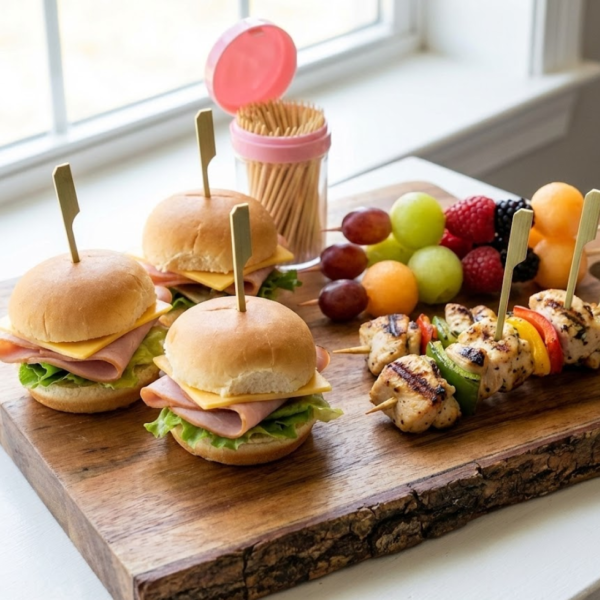Bamboo Toothpicks with Dispenser Boxq