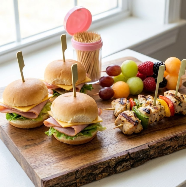 Bamboo Toothpicks with Dispenser Boxq