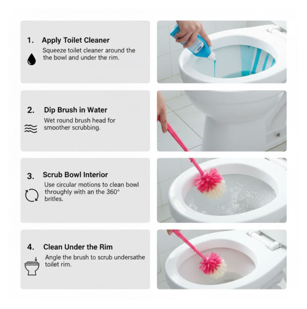 Plastic Round Toilet Cleaner Brush
