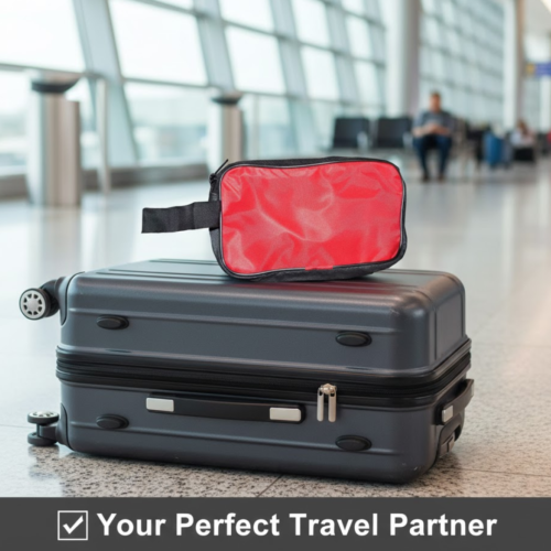 2092621438.png Portable Travel Hand Pouch / Shaving Kit Bag for Multipurpose Use (Red)