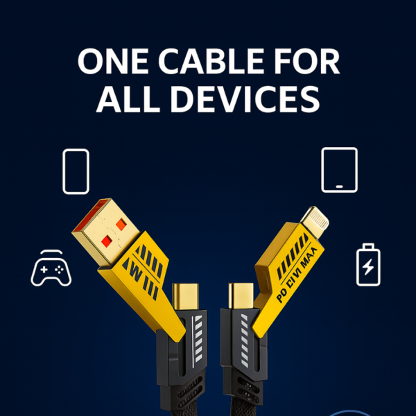 4 in 1 Fast Charging Cable (1 Pc / Loose)