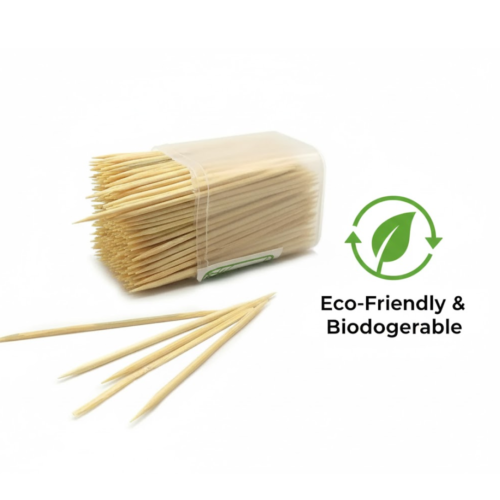 Wooden Toothpicks with Dispenser Box